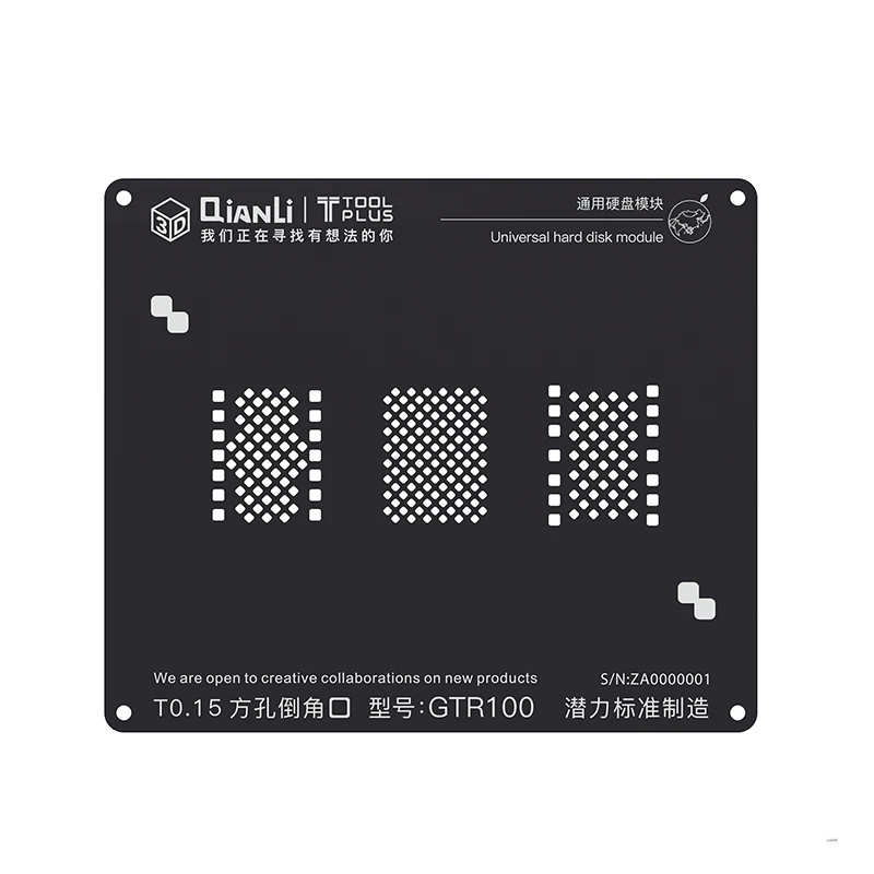 3D черный Сталь BGA трафаретов для iPhone 6/7/8 hdd nand жесткий диск посадка олова шаблон