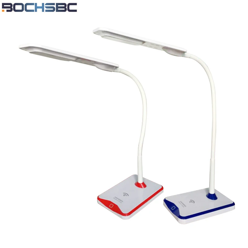 Светодиодная настольная лампа BOCHSBC с зарядным устройством для спальни гостиной