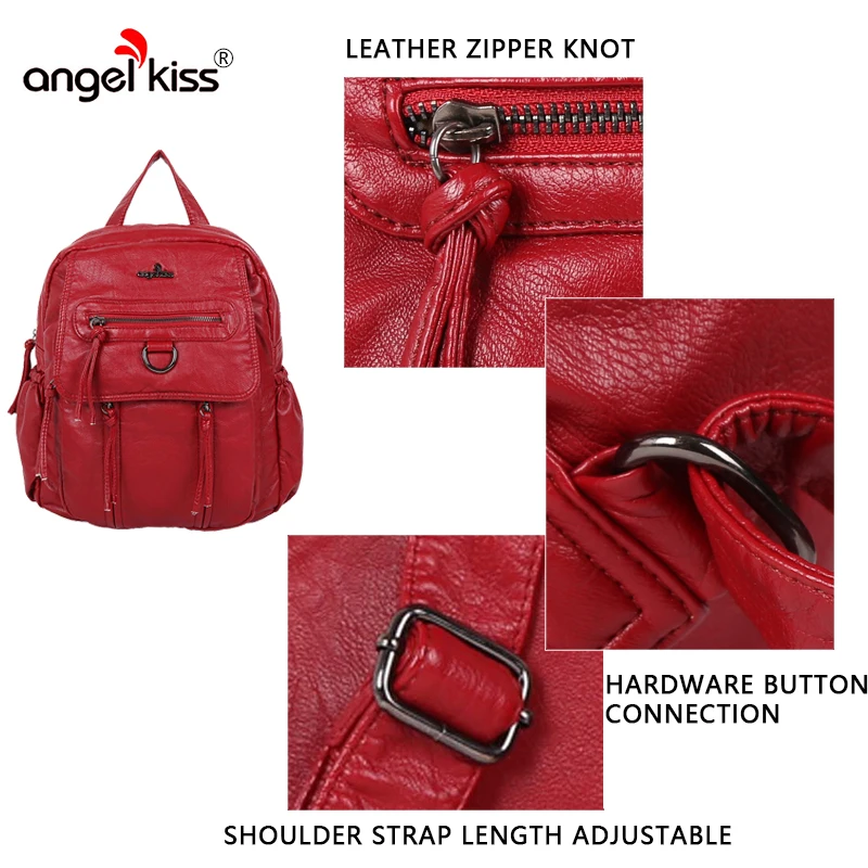 Angel kiss женский рюкзак из искусственной кожи высококачественный Повседневный
