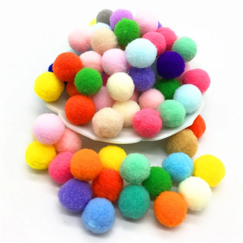 Multi Цвет помпоном 8/10/15/20/25/30 мм помпоном нейлоновые шарики Craft для детей игрушки Pompony швейной Главная Свадебные рукоделия