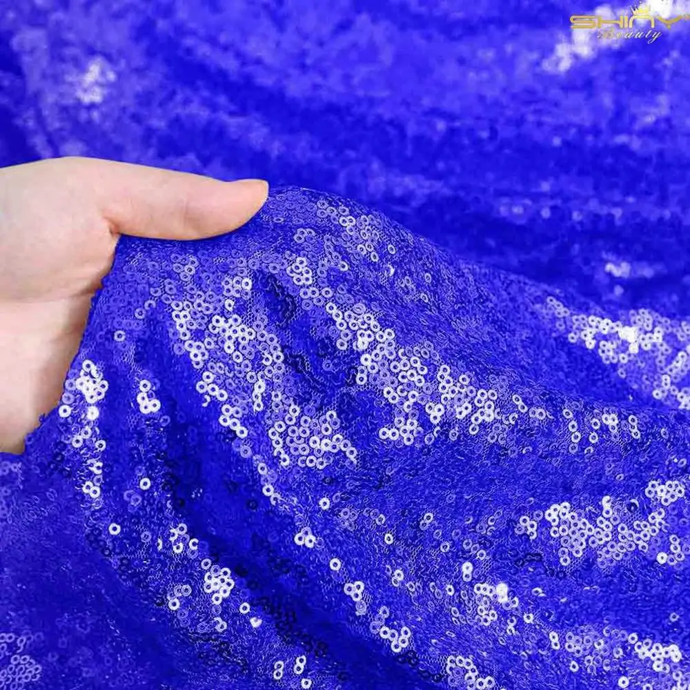 Royal Blue ShinyBeauty, 12 футов, 4 ярдов, ткань с блестками для скатерти, льняная скатерть с блестками, скатерть для стола, Runner-Champagne-A927 - Цвет: Royal Blue