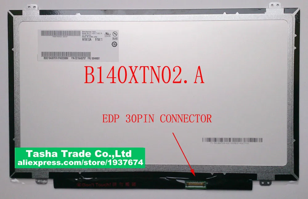 Для Acer Aspire E1-432-4675 B140XTN02.E светодиодный ЖК-экран для нового 14 &quotWXGA HD-дисплея |