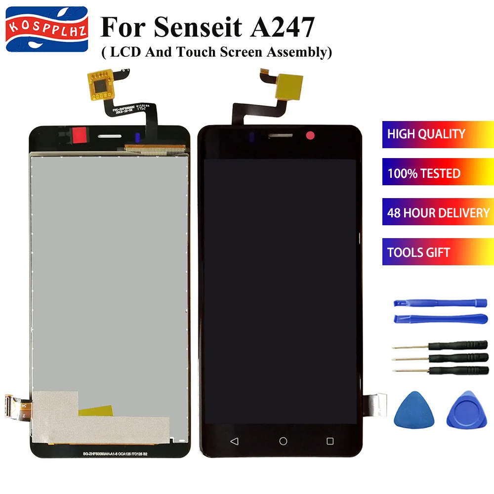ЖК дисплей с сенсорным экраном дигитайзер для Senseit A247 качество AAA +