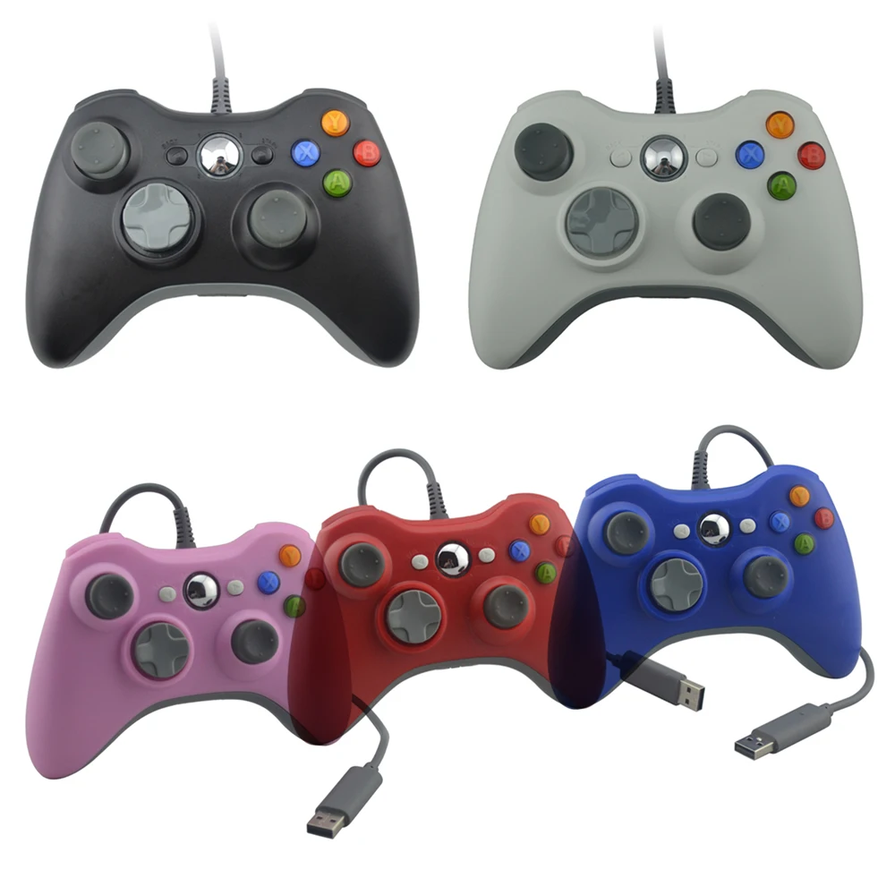 100 шт./партия проводные USB игровые Джойстики для Microsoft Xbox 360|joystick controller for ps3|joystick