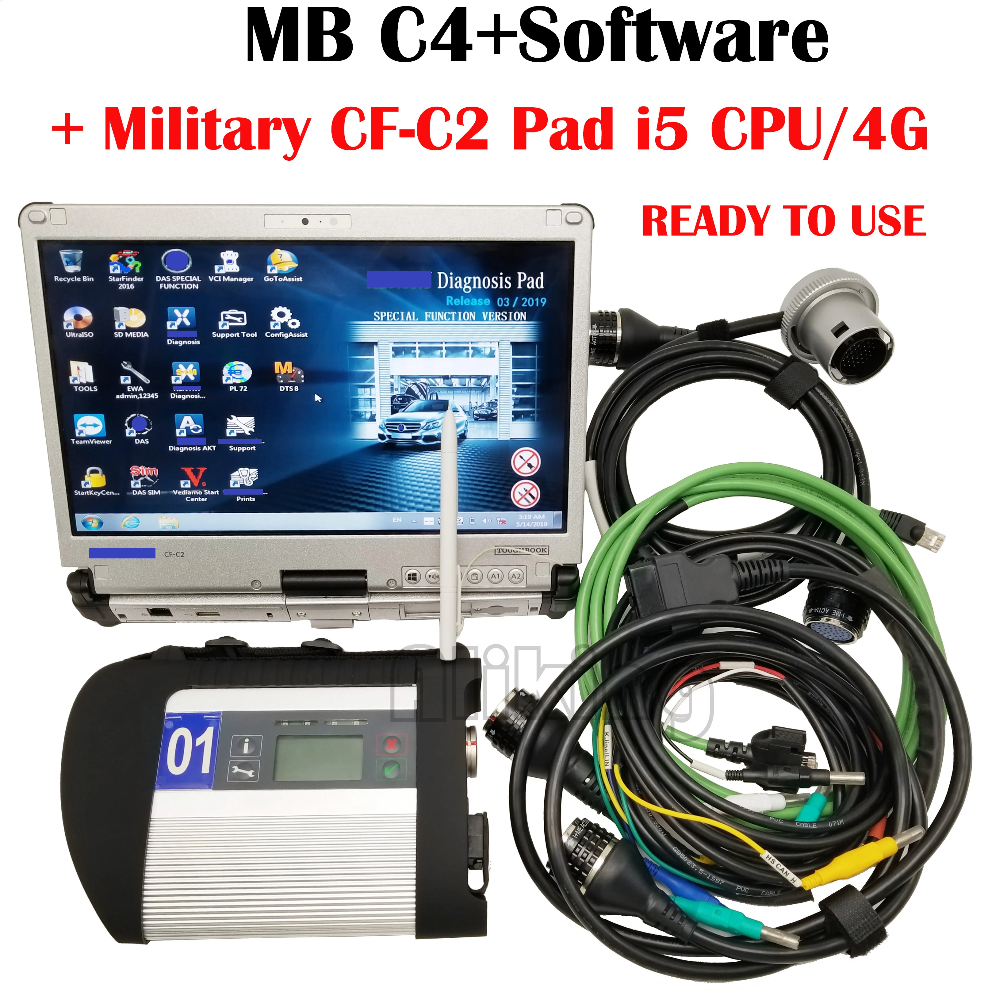 Лучший MB STAR C4 с V2020.03 программного обеспечения SSD SD Connect Compact 4 диагностический