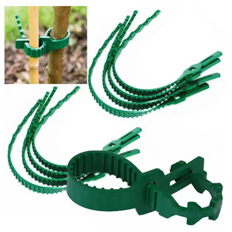 

Garden Tree Ties Tools Heavy Duty Soft Rubber Buckle Shrub Ties Adjustable Interlock for Shrub Rose Tree Plant Support