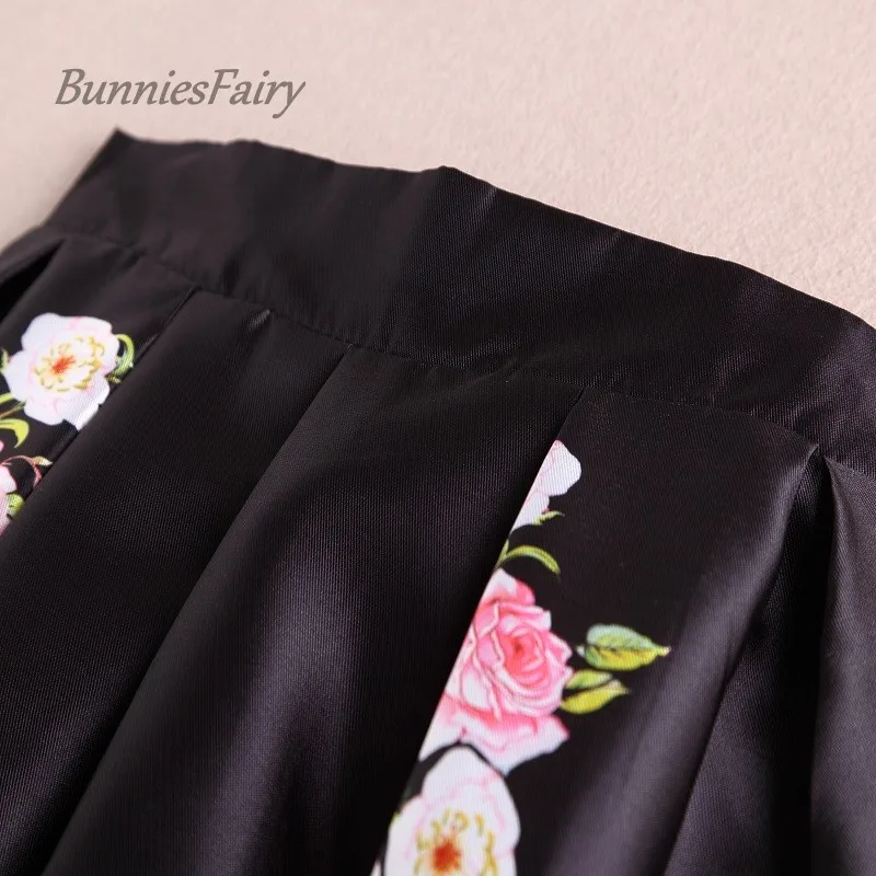 Винтажная черная Макси юбка с цветочным принтом 2020 см|black maxi skirt|designer skirtsmaxi skirt |