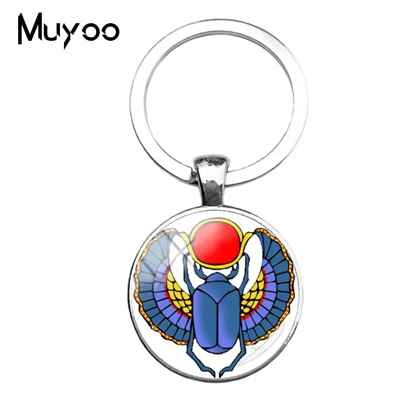 2018 модный Scarab фото брелок стеклянный купольный кабошон круглые брелки ручной