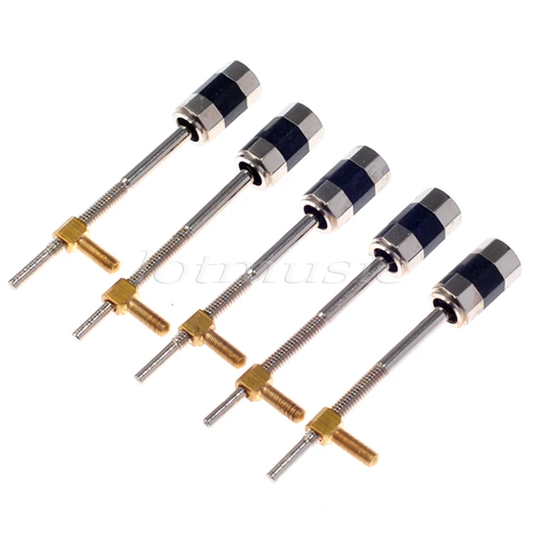 

5pcs Violin Bow Screw and Eye, Nickel/Silver Mount 4/4 Violin Parts new