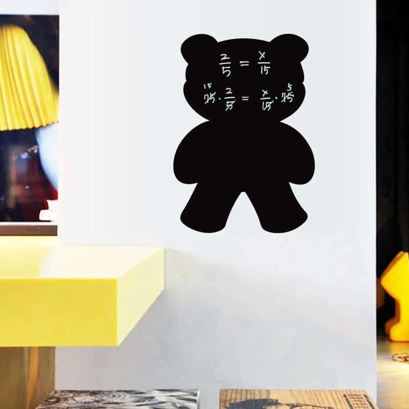 Bear Мультяшное животное стираемый динозавр Классная доска наклейка Съемная школьная доска водонепроницаемые детские наклейки на стены для детских комнат домашний декор - Цвет: Bear
