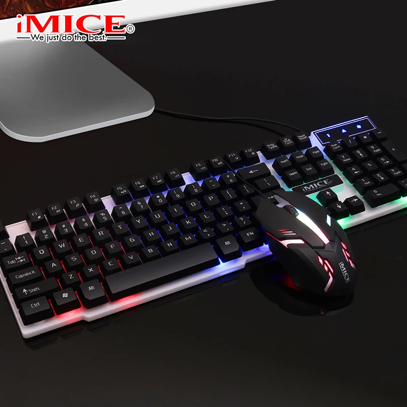 Проводной PC Gamer клавиатура и мышь комплект IP68 Водонепроницаемый 104 подсветкой