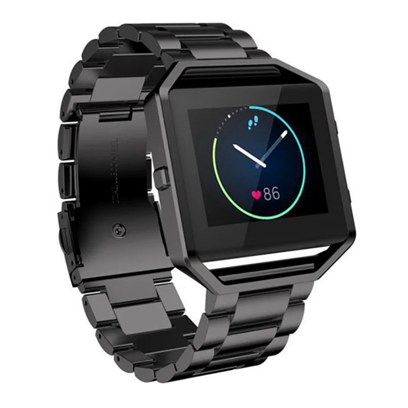 Ремешок из нержавеющей стали металлический каркас для Fitbit Blaze smart фитнес трекер
