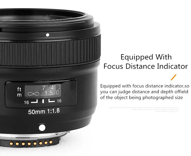 YONGNUO YN EF 50 мм f/1,8 AF объектив YN50 апертура с автофокусом для камер Nikon как AF-S 50 мм 1,8G с чистящей салфеткой EACHSHOT