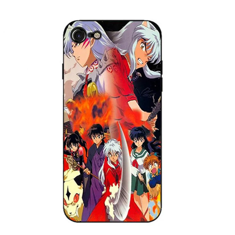 Inuyasha Аниме Мода жесткий и прозрачный чехол для телефона iphone 6 6s 7 8 плюс X10 5 5S 5C 4 4S |