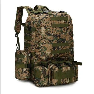 50L Molle 600D военный тактический рюкзак для походов, походов, охоты, альпинизма, камуфляжные сумки для альпинизма - Цвет: 3