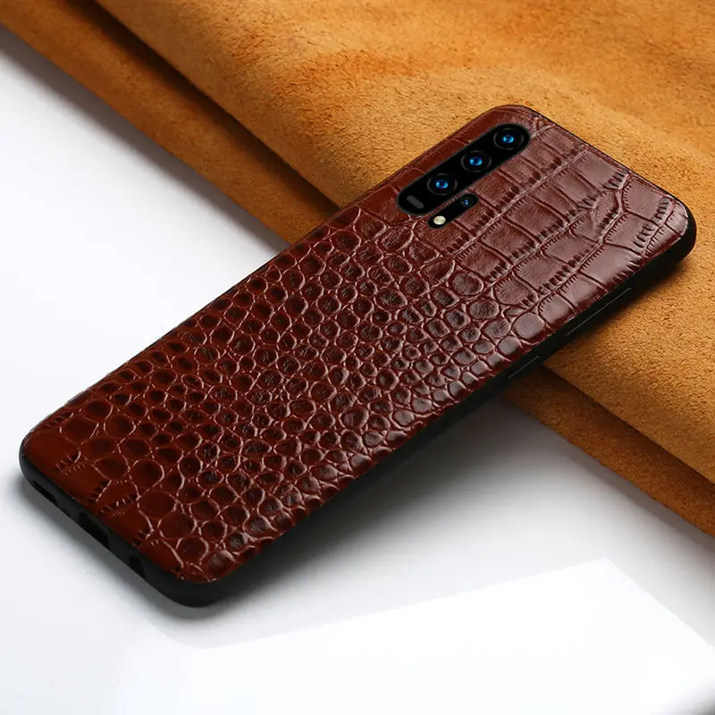 Чехол для телефона из натуральной кожи для Honor 20i 20 Pro 10 10i 8X Роскошный 360 Защитный чехол для huawei mate 20 30 P20 P30 Pro Lite y9 - Цвет: Коричневый