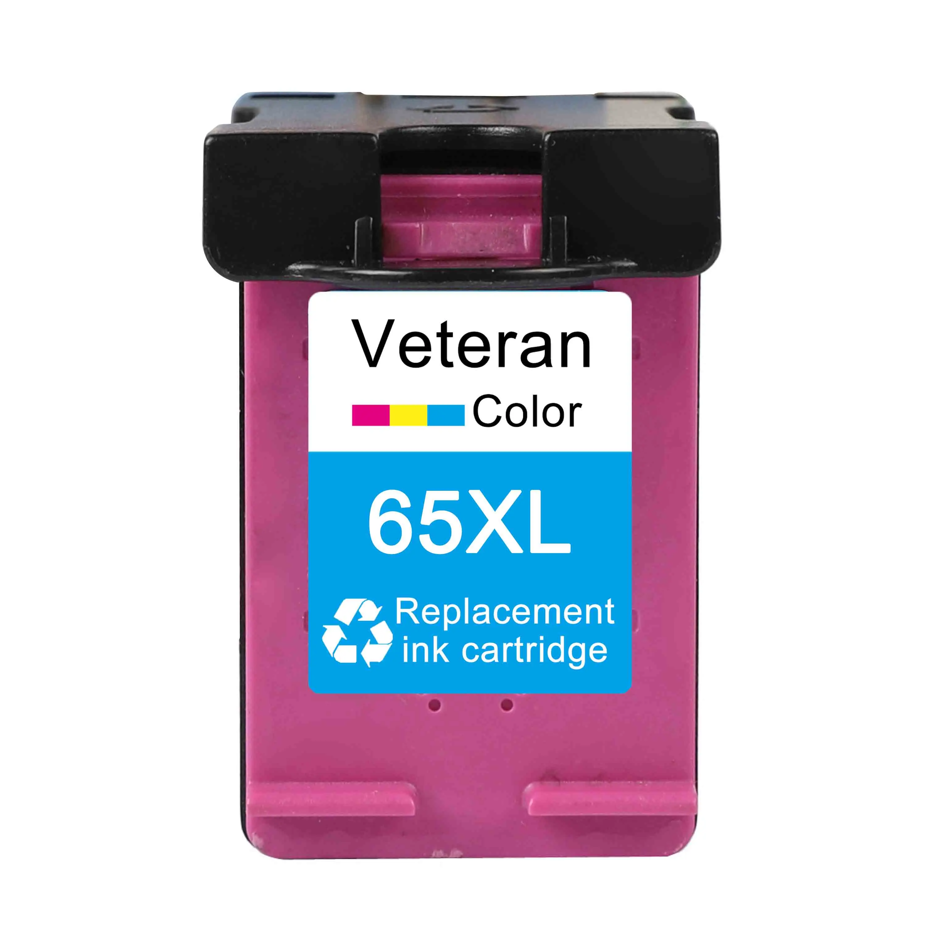 65XL Color Ветеран 65XL сменный картридж для принтера для hp 65 xl hp 65 для hp DeskJet3720 3722 3755 3730 3758 Envy 5010 5020 5030 5232 принтер - Цвет: 65XL Color