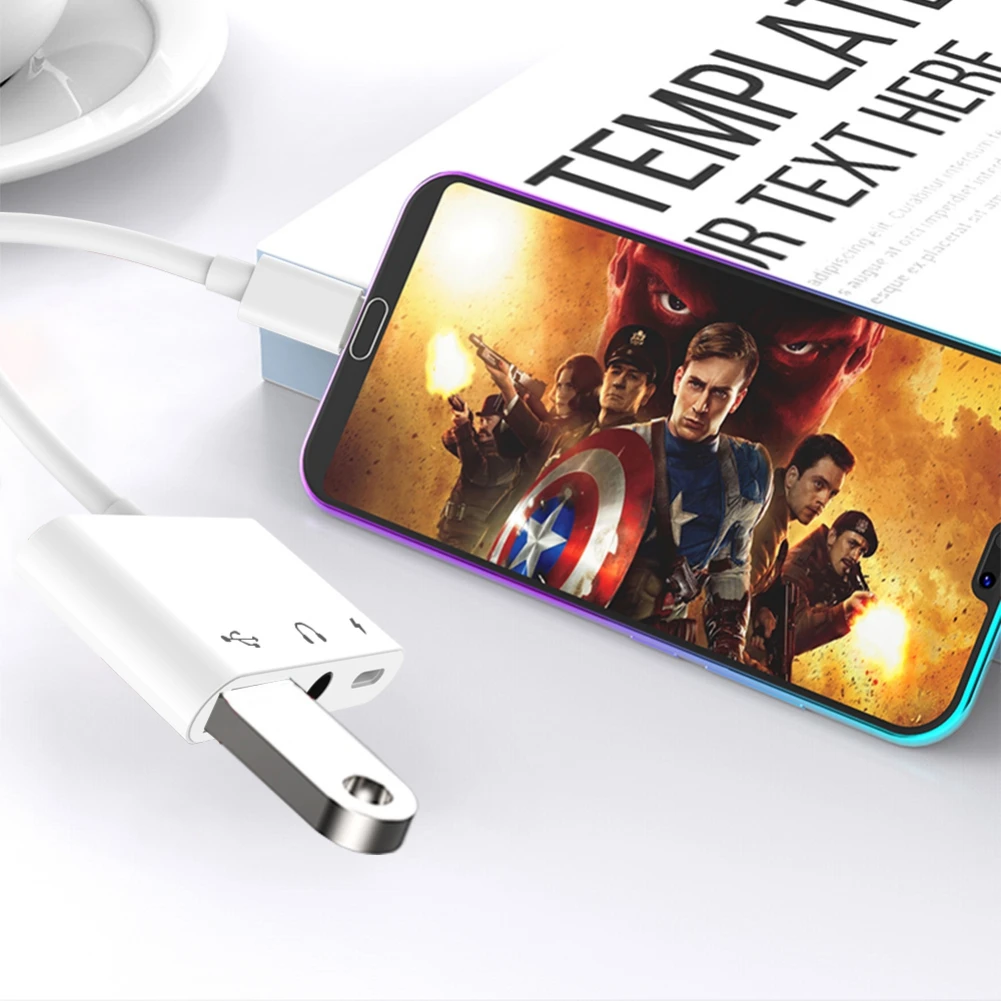 3-в-1 Тип с разъемами типа C и USB 3,5 мм USB-C цифровой аудио кабель для RJ45 преобразователь OTG кабель проводной Ethernet LAN Netword адаптер Шнур