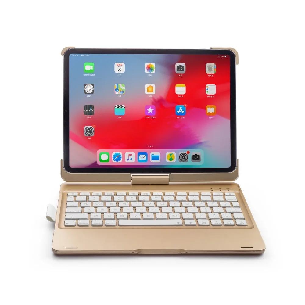 Для iPad Pro 11 ''поворотный цветной чехол с подсветкой Беспроводная Bluetooth