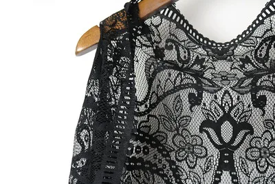 

2019 Summer Punk New Wild Lace Tassel Sleeveless Cloak Irregular Long Paragraph Women's Gothic Sexy Vest