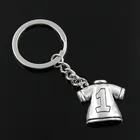 Новый модный мужской брелок 30 мм DIY металлический держатель цепочка Винтаж  1 футбольная одежда 25x26 мм Серебряный цвет кулон подарок