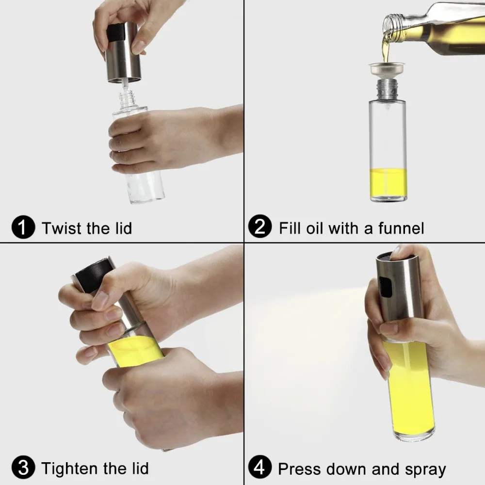 Кухня для выпечки Масло Кука масло спрей пустая бутылка уксус диспенсер масла