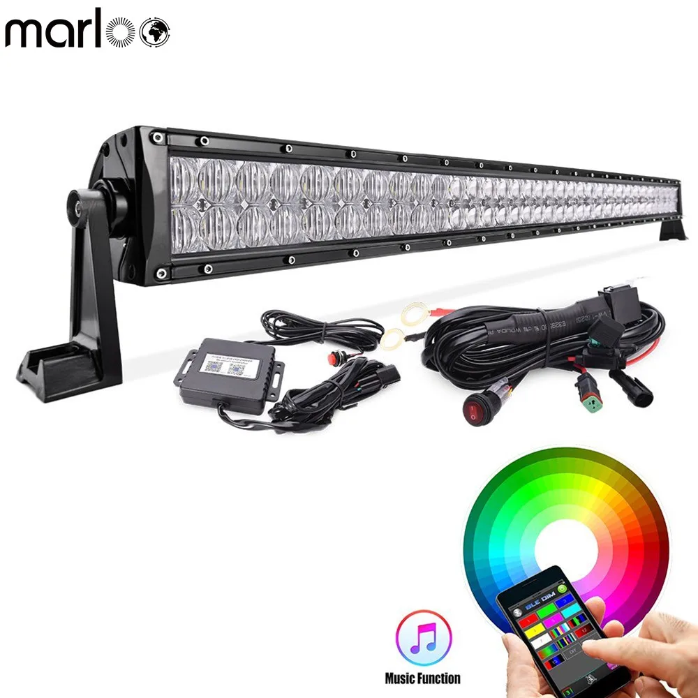 Marloo 5D 42 &quot240 Вт RGB светодиодный светильник приложение для телефона Bluetooth