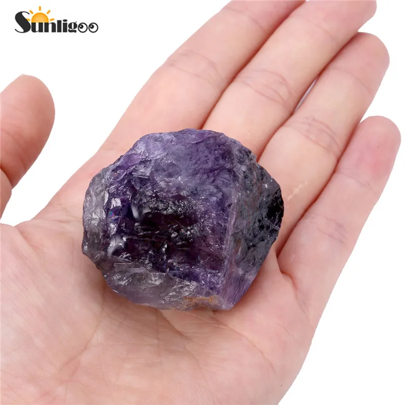Sunligoo Reiki набор для лечения целебных кристаллов необработанные Аметистовые