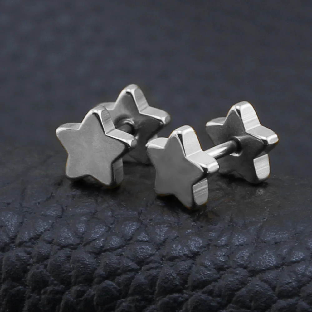 Серьги гвоздики со звездами в повседневном стиле серьги подвески с двумя модные