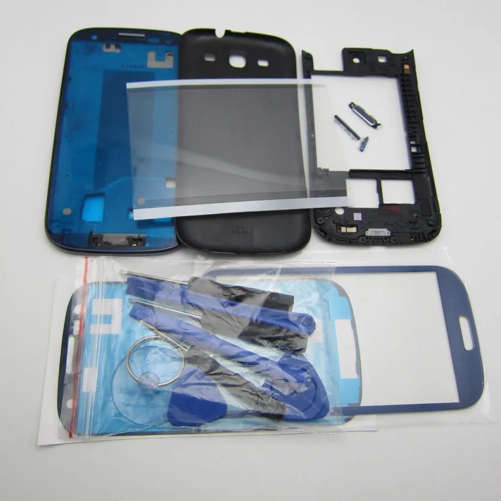 Для samsung Galaxy S3 SIII I9300 полный запчасти для ремонта жилья сенсорный ЖК экран