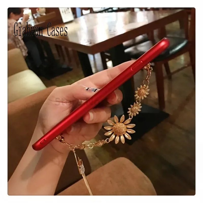 Живопись золото Дейзи кисточкой браслет bling кристалл алмаза Мягкий ТПУ тонкий