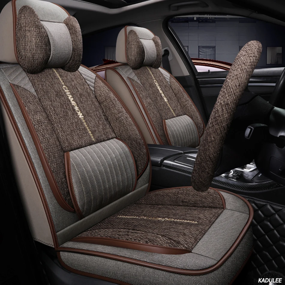 KADULEE льняные автомобильные сиденья для audi a6 4f a4 a3 a5 q3 q5 q2 lada xray mitsubishi pajero skoda octavia nissan leaf автокресла