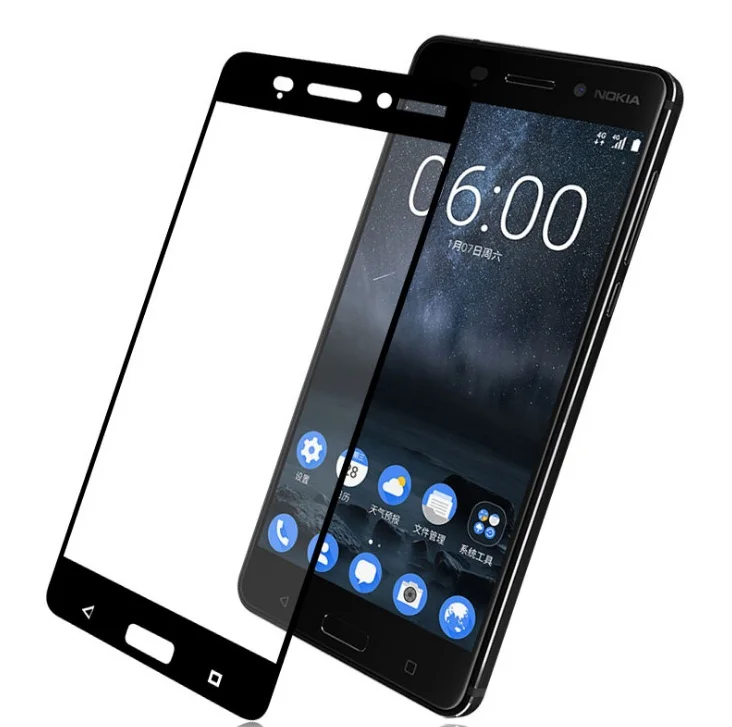 Закаленное стекло с полным покрытием экрана для Nokia 3 5 6 7 8 Защитное nokia Защитная