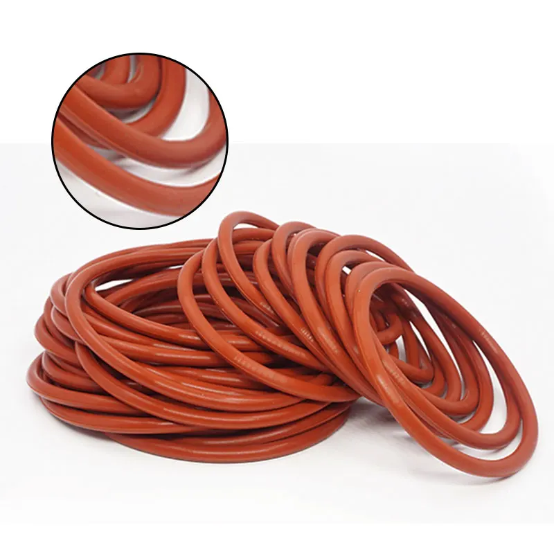Красные силиконовые кольцо из силикона/VMQ уплотнительное толщиной 5 мм OD55/70/130