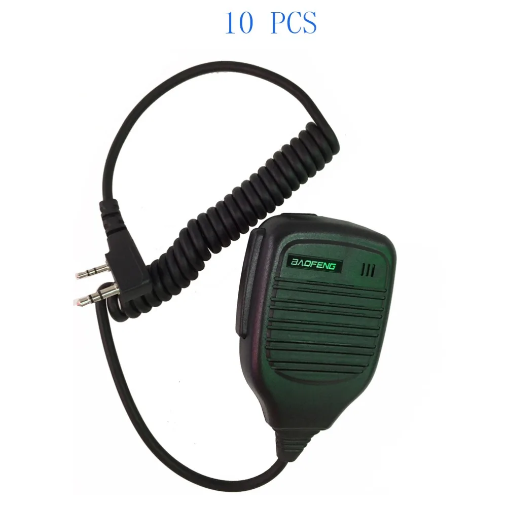 10 шт. 2 Pin PTT Динамик микрофон для Kenwood радио BAOFENG UV 5R BF 888S TYT WOUXUN KG UV8D иди и болтай Walkie