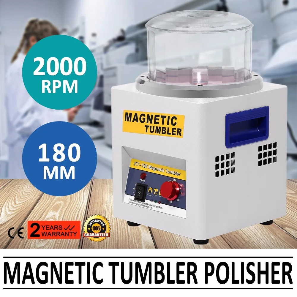

KT185 Magnetic Tumbler 180mm Jewelry Polisher Super Finishing Machine
