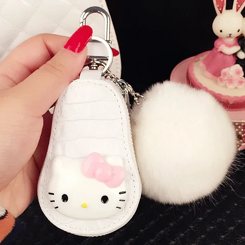 Hello kitty автомобильный чехол для ключей скатерть с кисточками и меховыми шариками