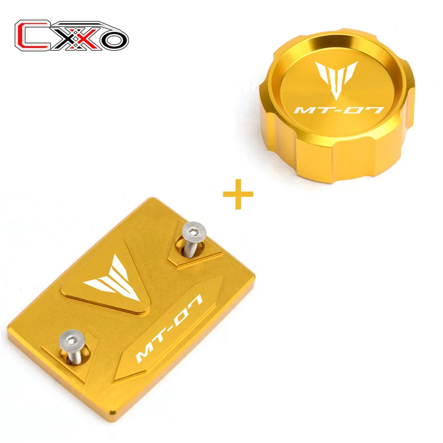 MT07 gold Логотип mt-07 Front MT-10 спереди+ сзади наивысшего качества крышка резервуара для YAMAHA MT07 MT09 MT10 TRACER FZ10 FZ09 FZ07 UP - Цвет: MT07 gold