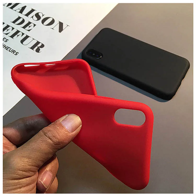 

Simple Solid Color Couple Matte Phone Cover Case For Iphone X Xs Max Xr 10 8 7 6 6s Plus Luxurious Soft Silicone Coque Fundas