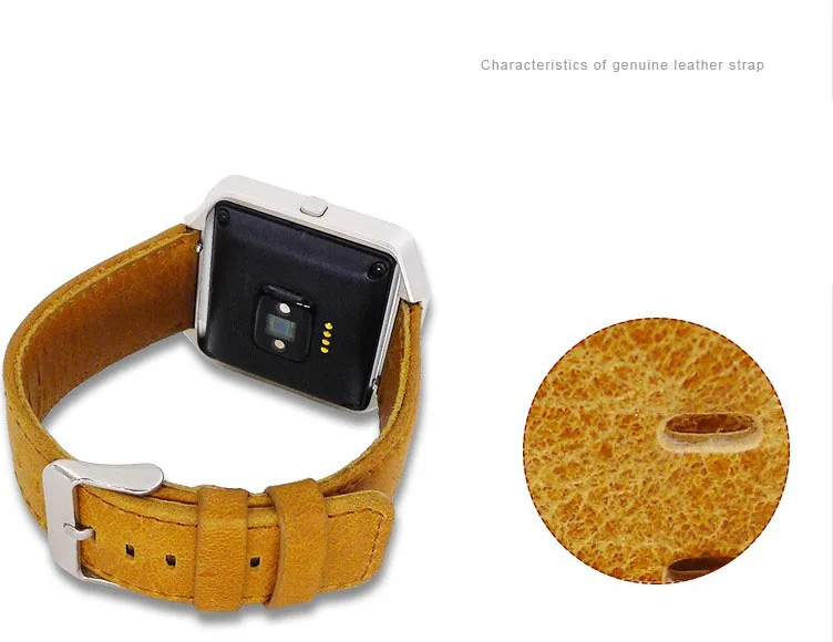 23mm Retro Brown Real Genuine Leather Strap for Fitbit Blaze Fitness Smart Watch Band Metal Buckle Bracelet with Pins | Наручные часы
