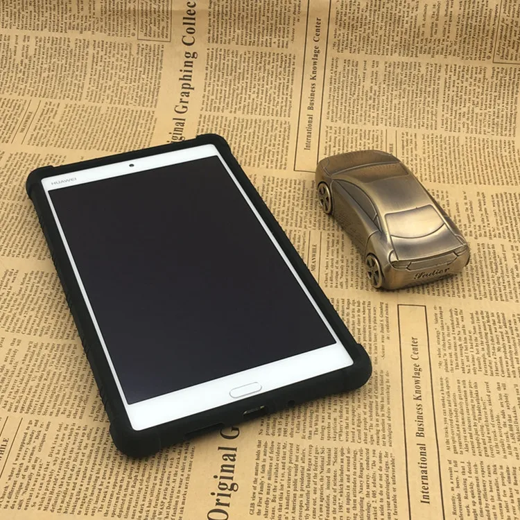 Черный Хит, высококачественный чехол-подставка для huawei MediaPad M3 Lite, 8,0, CPN-W09, CPN-AL00, 8 дюймов, планшет, ПК, мягкий силиконовый чехол+ ручка - Цвет: Черный