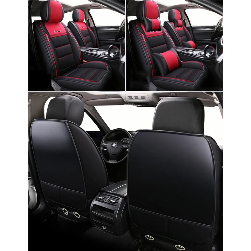 Чехлы для автомобильных сидений из кожи и льна kia Sportage 2 3 4 2006 2009 2011 2012 2013 2014 2015 2016 2017