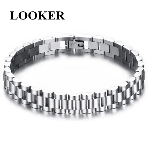 Мужские Винтажные модные браслеты LOOKER плетеные из нержавеющей стали цепочки