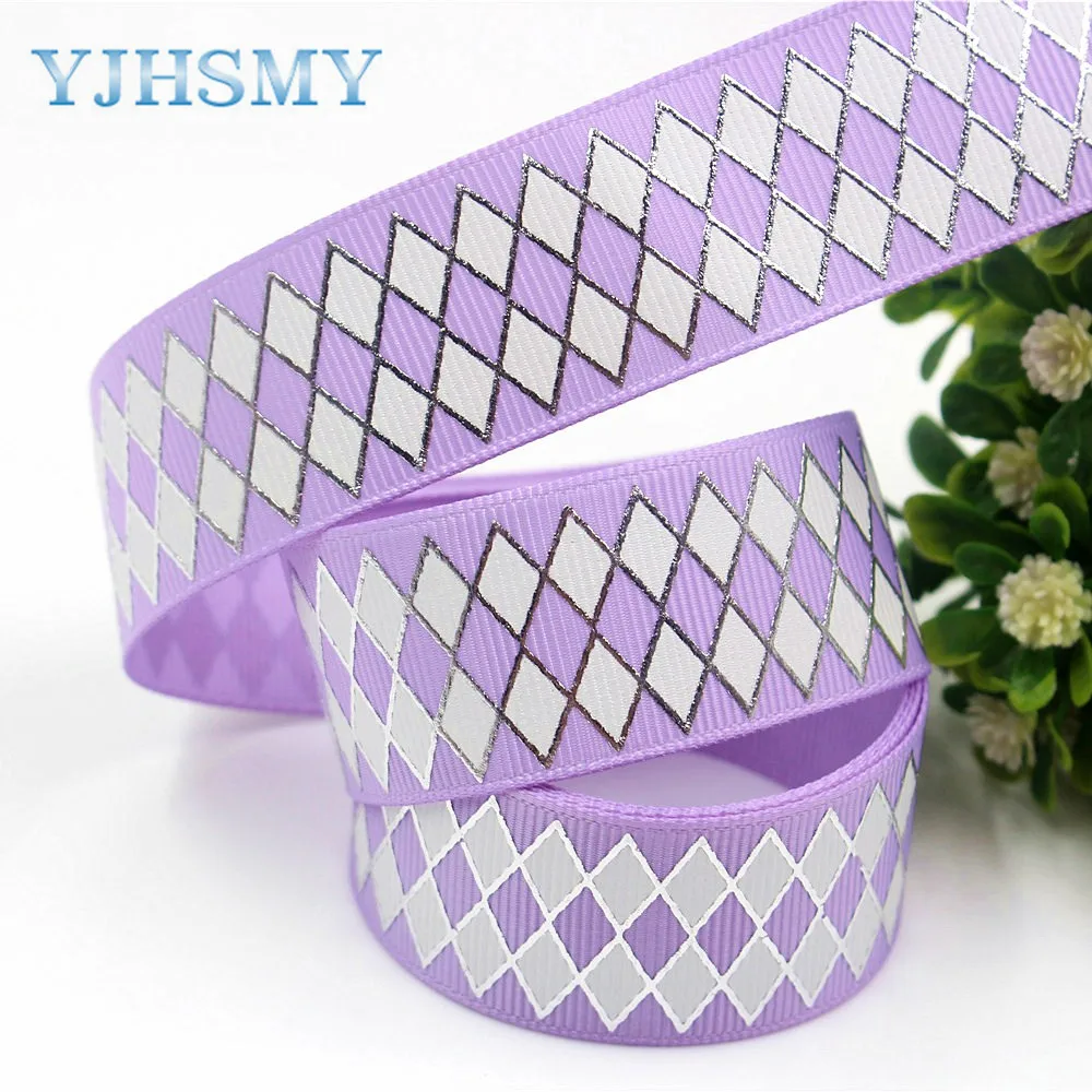 YJHSMY D 17817 766 10 ярдов 25 мм геометрические ленты термопечать grosgrain Свадебные