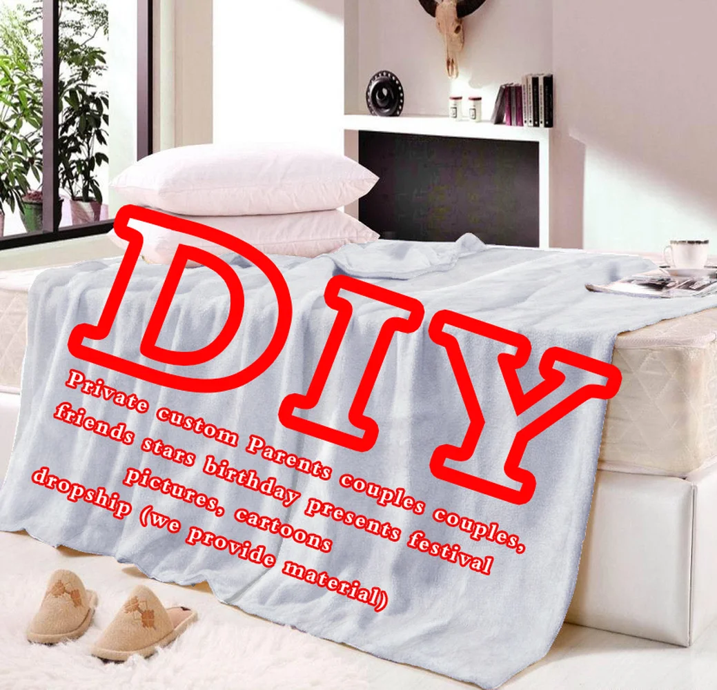 Красочные печати на заказ DIY дизайн бархат плюшевый плед дропшиппинг шерпа