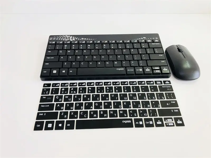 Высокое качество русская клавиатура протектор для Rapoo 8200P 9300P 9100P 8000X220X336 9300 м 8000 м X 221 м - Цвет: Black for X220 8000