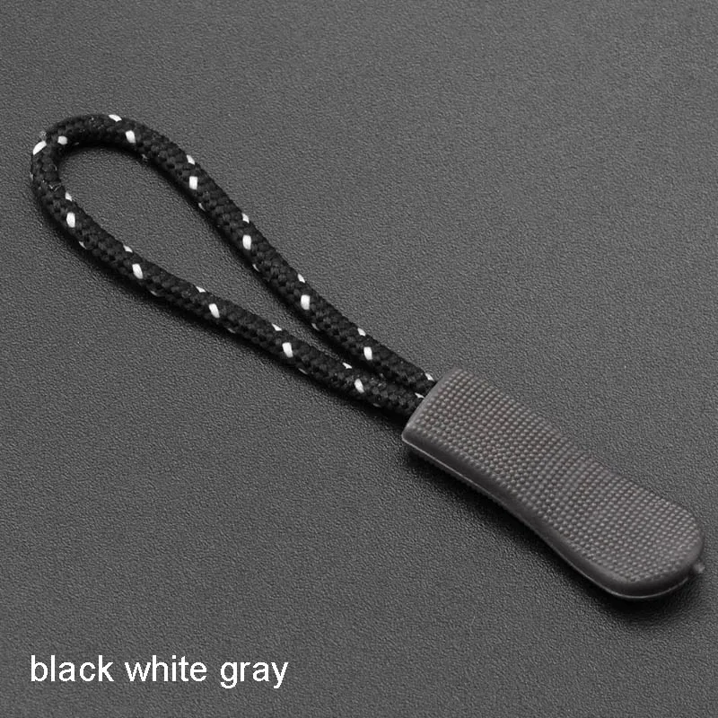 black white gray Натяжной шнур для молнии шнур молния одежда аксессуары Лариат самодельные Украшения шитье прочный 20 шт. многоцветный багажный рюкзак Натяжной ремень - Цвет: black white gray