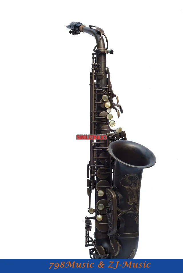 

Новый Античный бронзовый Eb альт-саксофон Abalone shell key High F # sax Новый