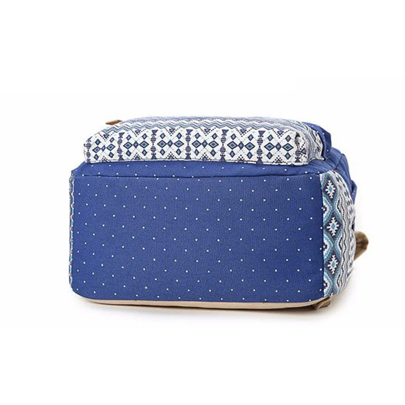 2018 Винтажный школьный рюкзак с печатанием для женщин Комплект 3 шт