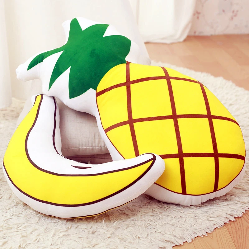 Морковь арбуз плюшевые игрушки для детей с принтом фруктов подушки диванные